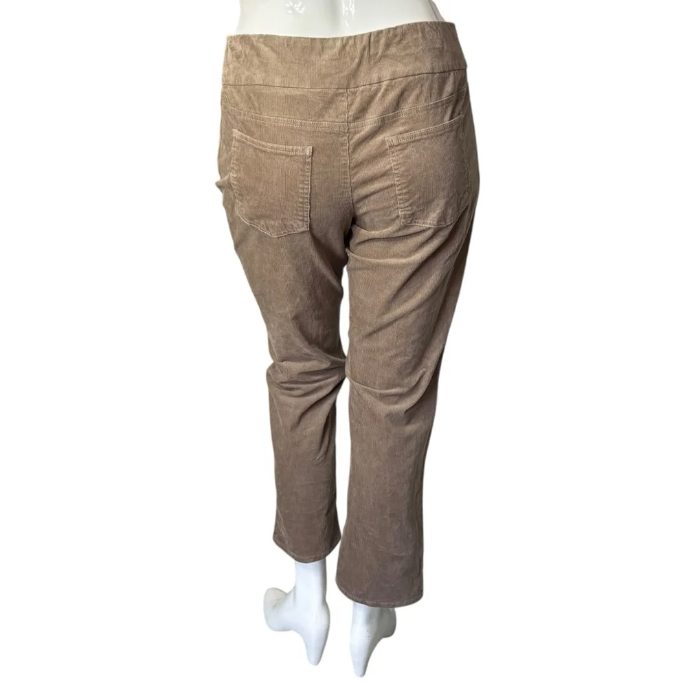 Coldwater Creek Pull-On ShapeMe Stretch Corduroy Pants Taupe Petite, 12P - Picture 8 of 13